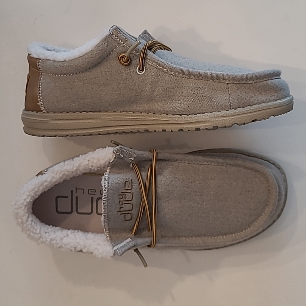 Hey Dude Wally Herringbone Canvas Loafer Chukka-Style Slide/ Slip On - Picture 17 of 17